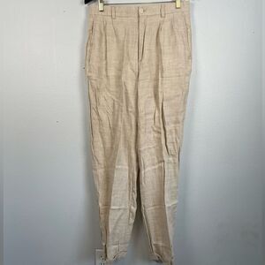Claiborne Men's Tan Linen Blend Pants Size 32W 32L EUC